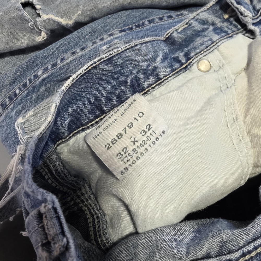 Vintage Y2k Lee Carpenter Jeans Mens 32x32 Blue Distressed Thrashed Skater - Picture 10 of 16